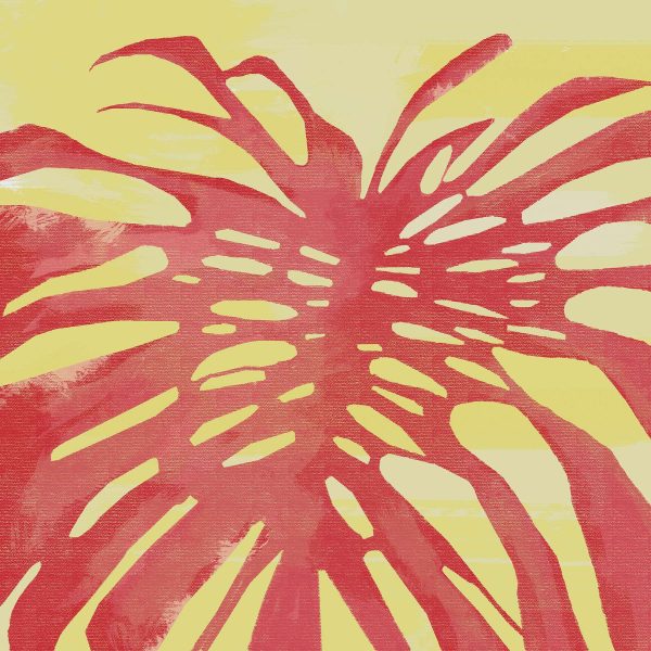 Rood blad op gele achtergrond Rood blad op gele achtergrond