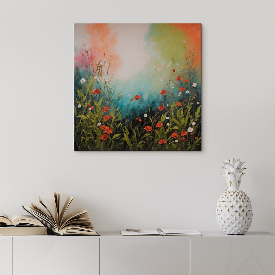 Schilderen van bloemen en gras