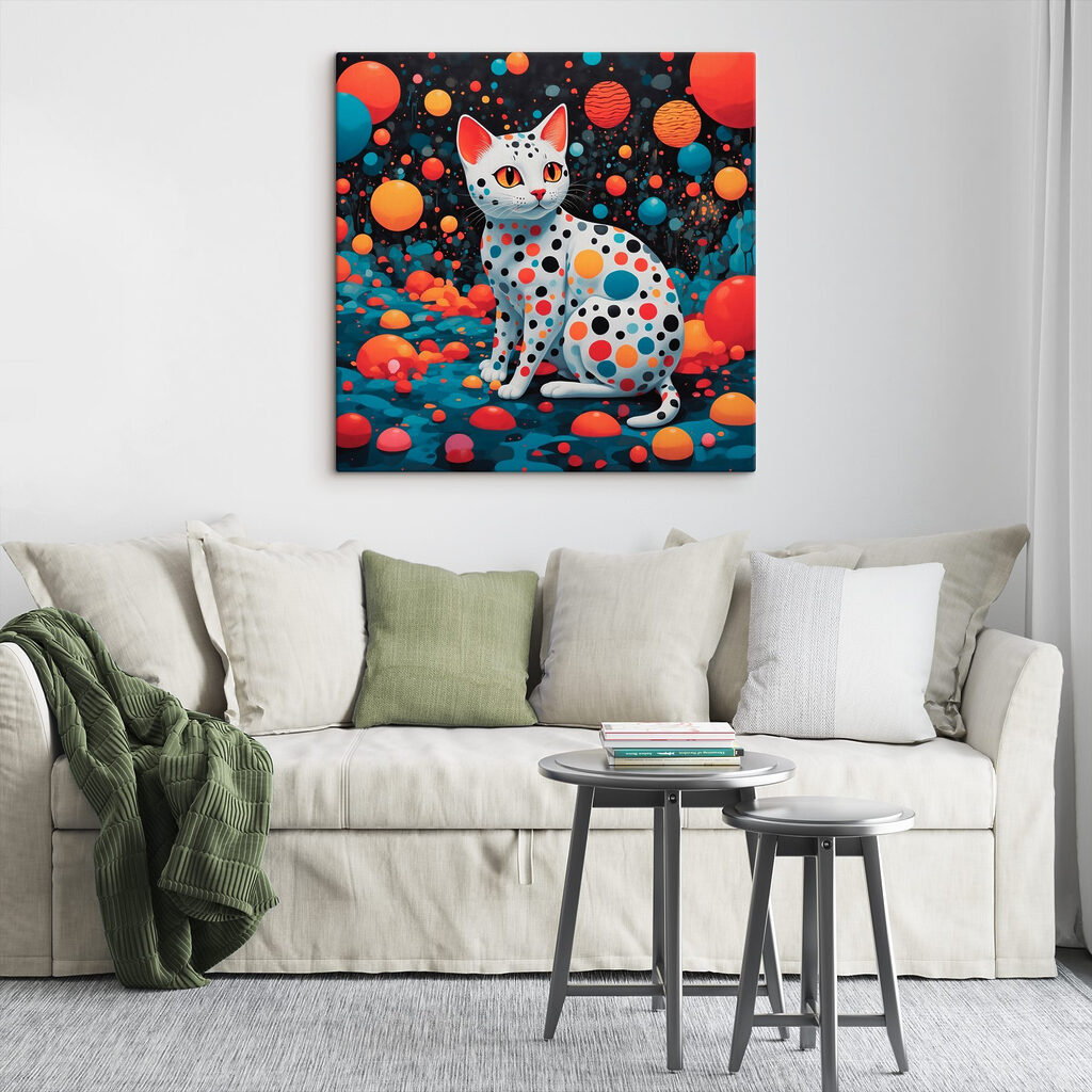 Cat with polka dots