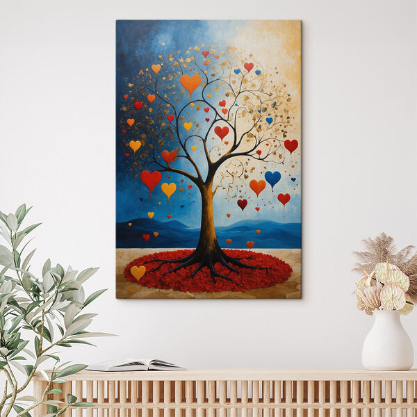 Boom met hartjes eruit Boom met hartjes eruit