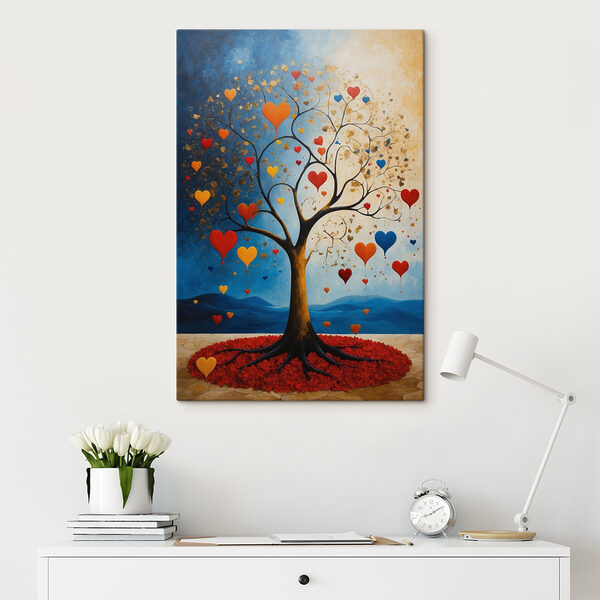 Boom met hartjes eruit Boom met hartjes eruit