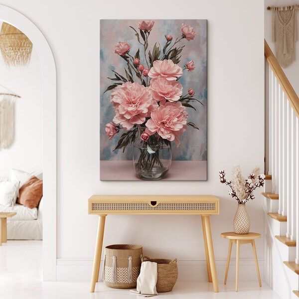 Vaas met roze bloemen Vaas met roze bloemen
