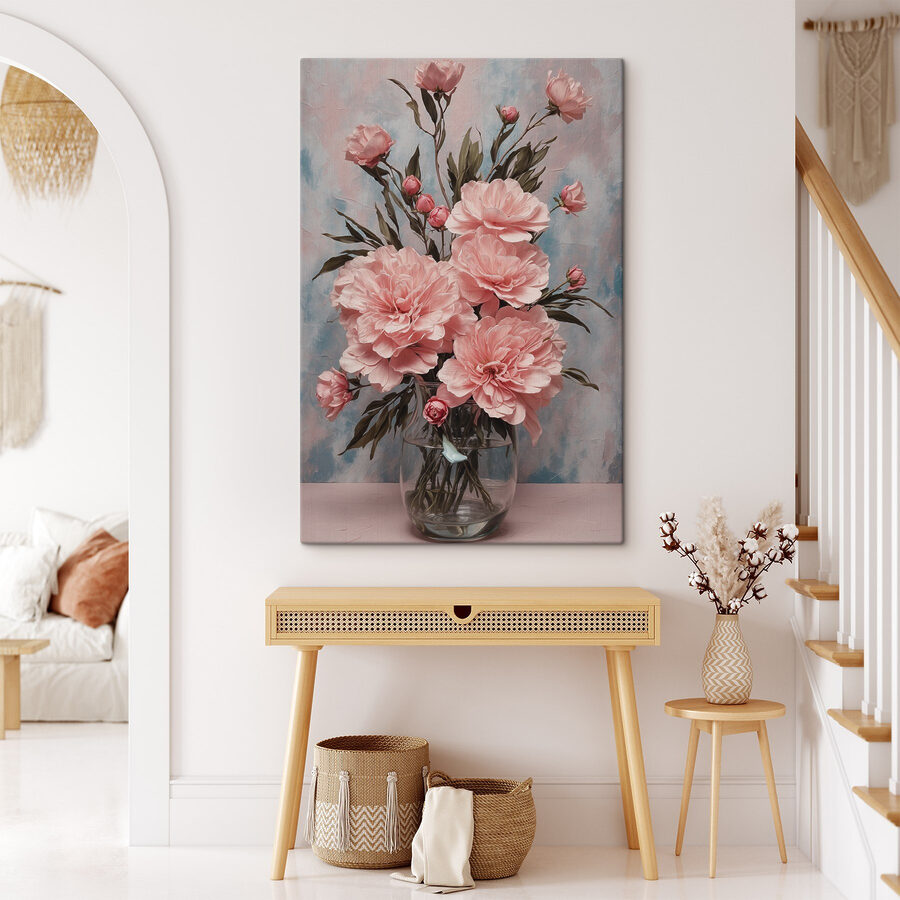Vaas met roze bloemen Vaas met roze bloemen