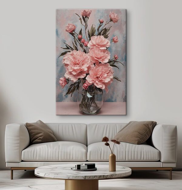 Vaas met roze bloemen Vaas met roze bloemen