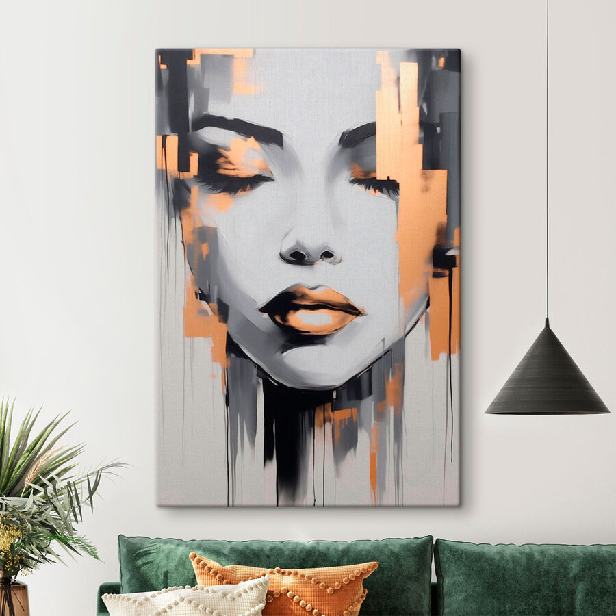 Schilderij van een vrouw’s gezicht