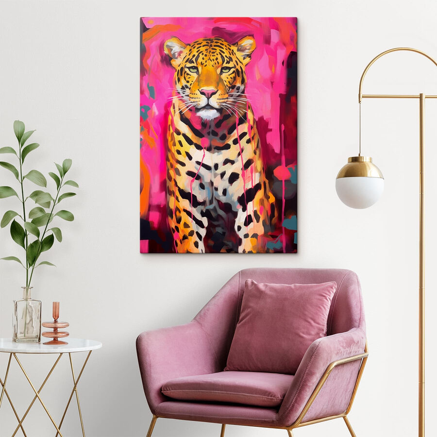 Schilderij van een luipaard