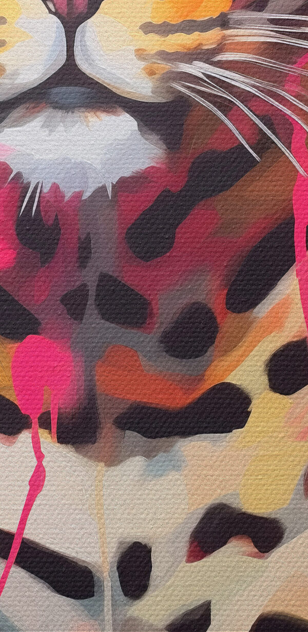 Schilderij van een luipaard Schilderij van een luipaard