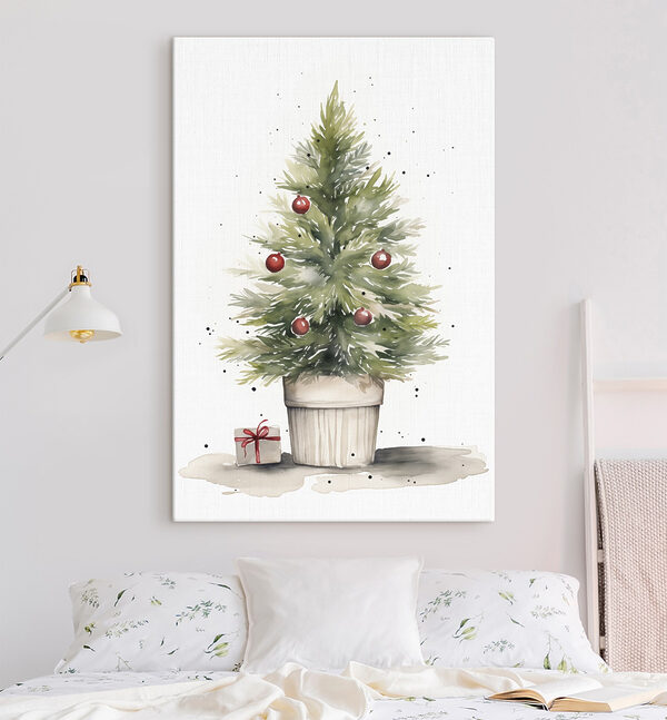 Aquarel van een kerstboom Aquarel van een kerstboom