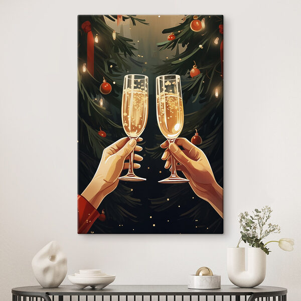 Paar handen die champagneglazen vasthouden Paar handen die champagneglazen vasthouden