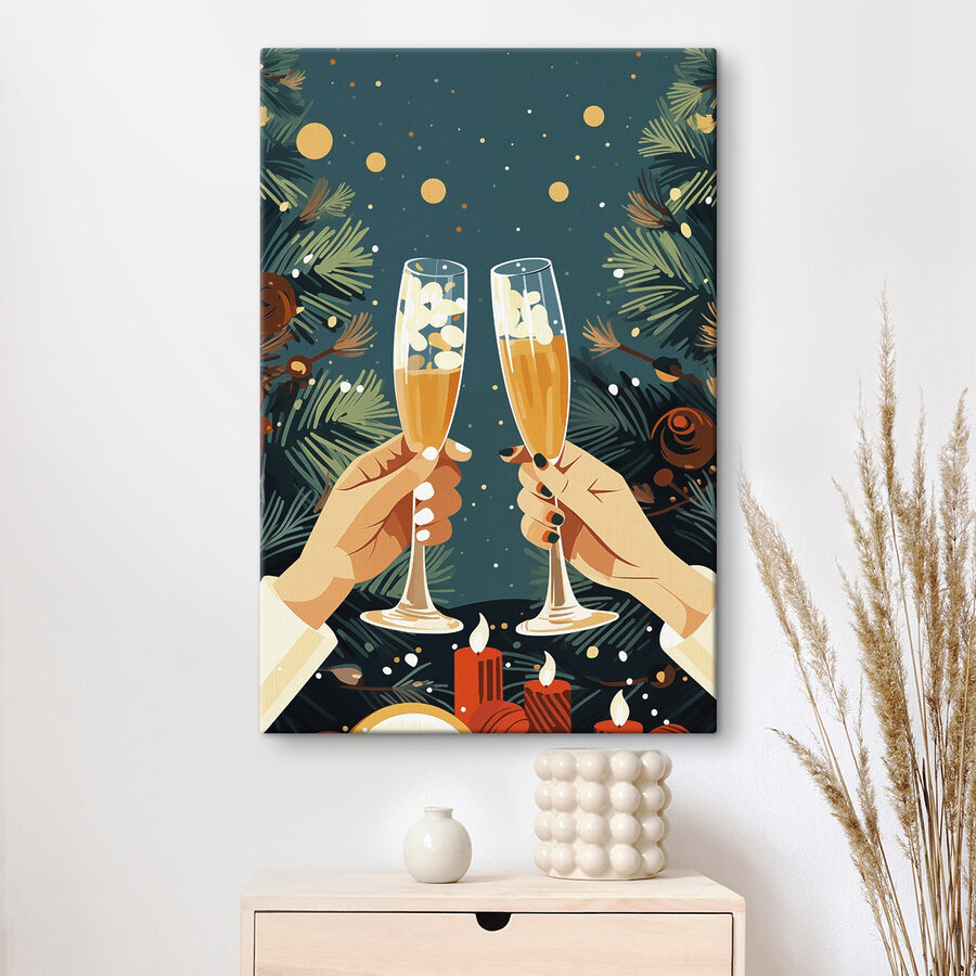 Paar handen die champagneglazen vasthouden