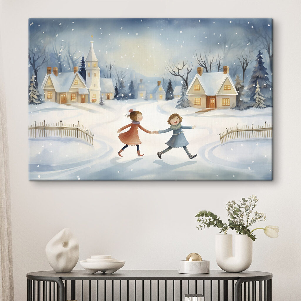 Couple of girls walking in the snow Couple of girls walking in the snow