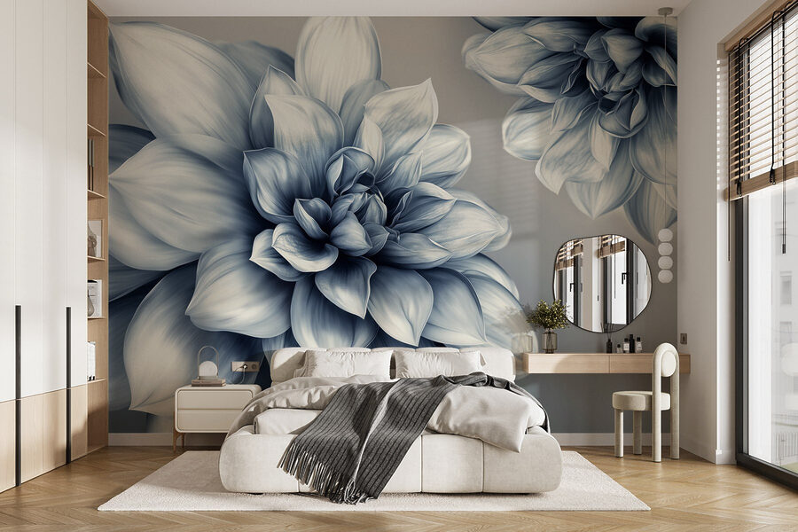 Elegant bloemenontwerp in monochrome tinten Elegant bloemenontwerp in monochrome tinten