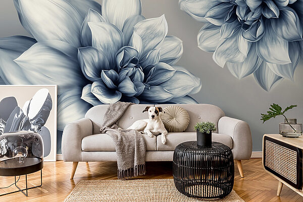 Elegant bloemenontwerp in monochrome tinten Elegant bloemenontwerp in monochrome tinten