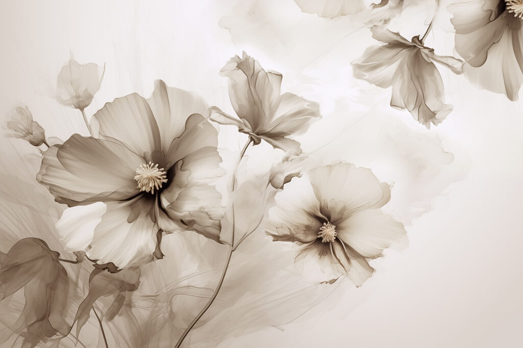 Groep bloemen op witte achtergrond Groep bloemen op witte achtergrond
