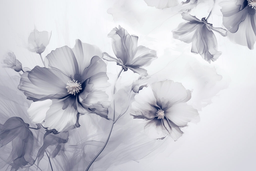 Groep bloemen op witte achtergrond Groep bloemen op witte achtergrond