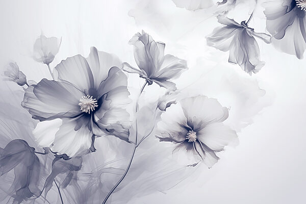 Groep bloemen op witte achtergrond Groep bloemen op witte achtergrond
