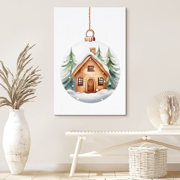 Glazen bol met een huis en bomen erin Glazen bol met een huis en bomen erin