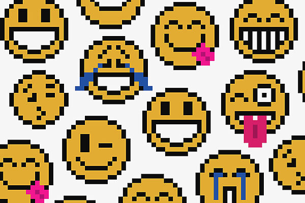 Groep gele smiley's Groep gele smiley's