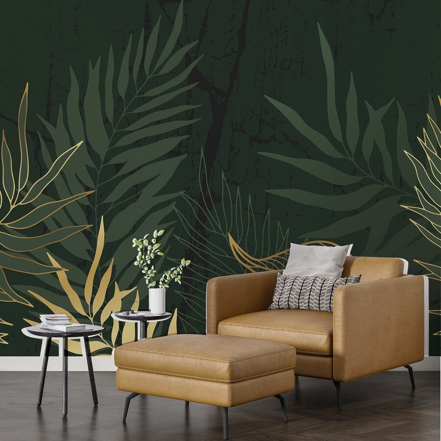 Botanische elegantie op een donkere achtergrond