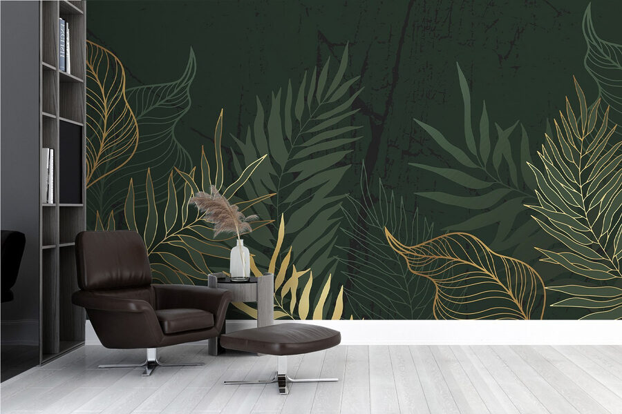 Botanische elegantie op een donkere achtergrond