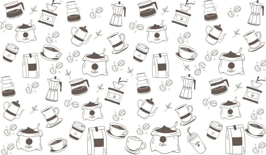 Patroon van koffie en thee