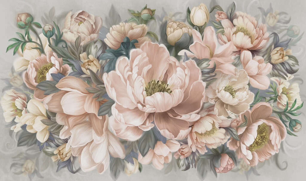 Delicate bloemen in zachte pasteltinten Delicate bloemen in zachte pasteltinten