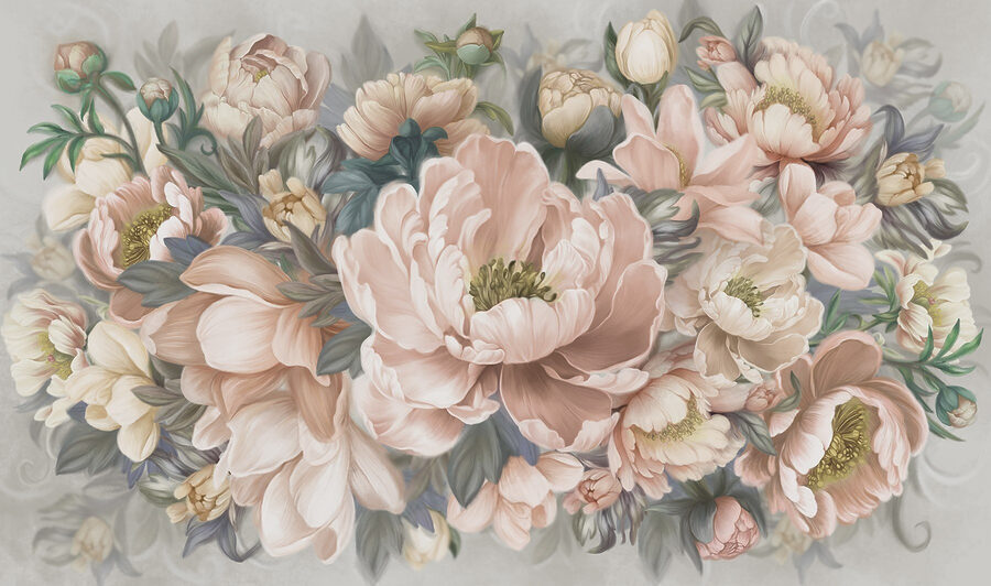 Delicate bloemen in zachte pasteltinten