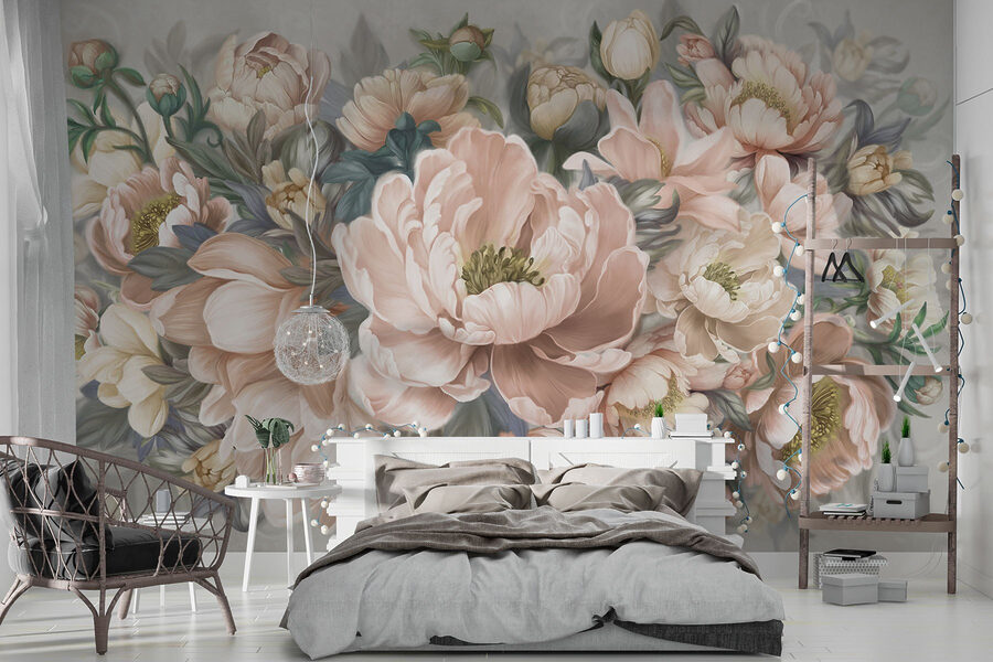 Delicate bloemen in zachte pasteltinten