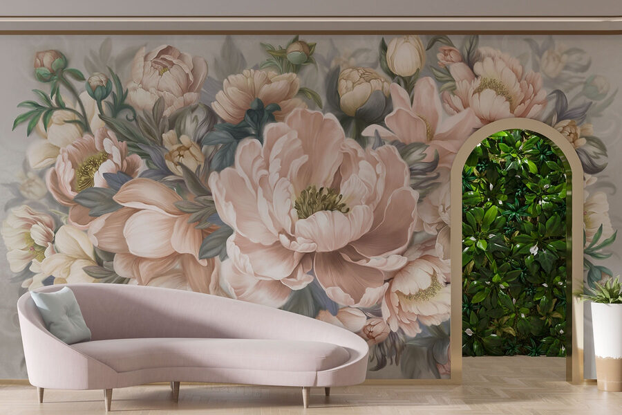 Delicate bloemen in zachte pasteltinten