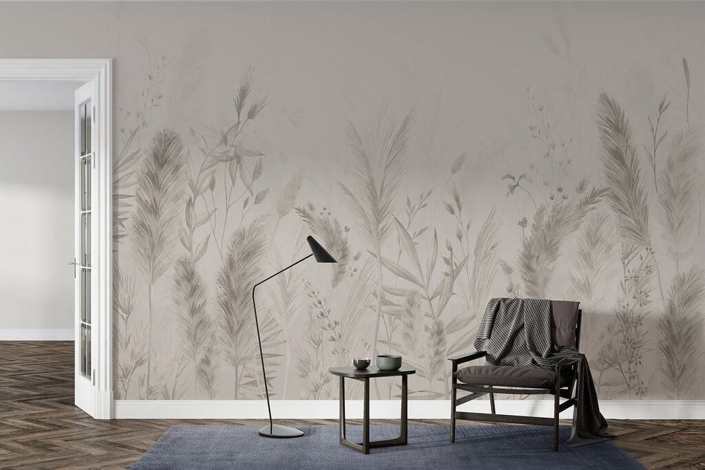 Whimsical botanical illustration in neutrals Whimsical botanical illustration in neutrals