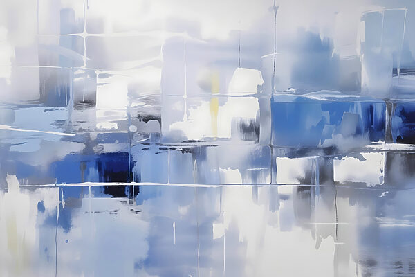 Blauwe en witte muur Blauwe en witte muur
