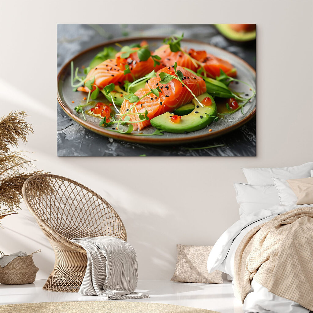 Plate of food on a table