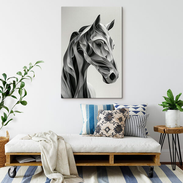 Paardenhoofd van papier Paardenhoofd van papier