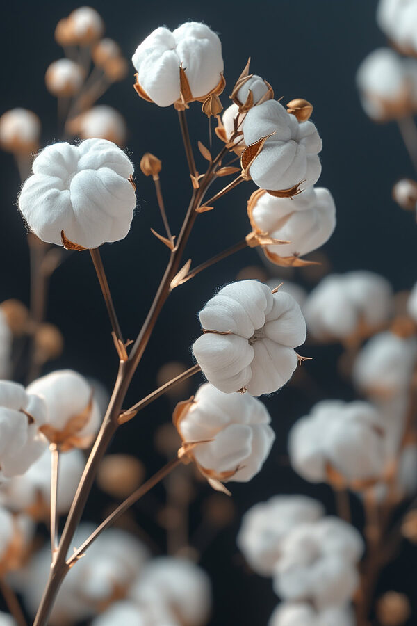 Delicate katoenen bloemen Delicate katoenen bloemen