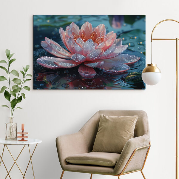 Roze bloem met waterdruppels erop Roze bloem met waterdruppels erop