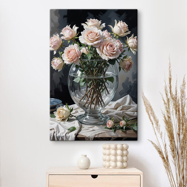 Vaas met bloemen en water Vaas met bloemen en water