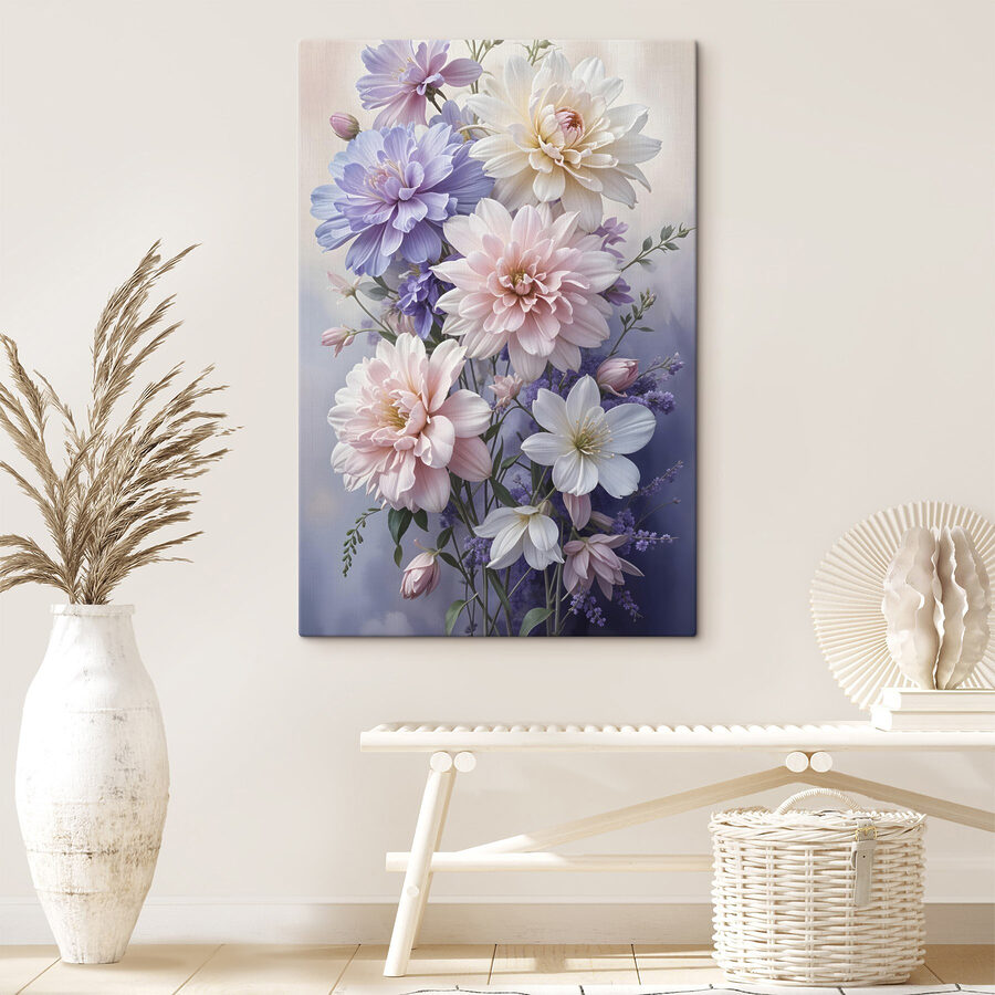 Groep bloemen in een vaas