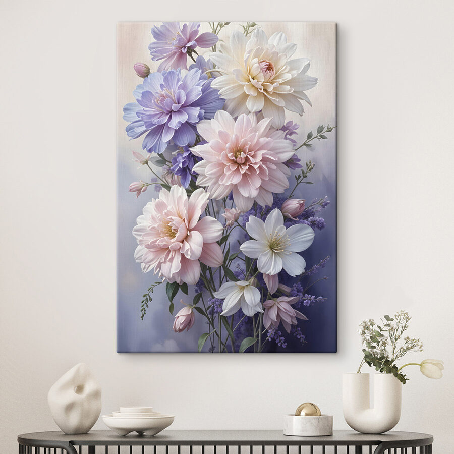 Groep bloemen in een vaas