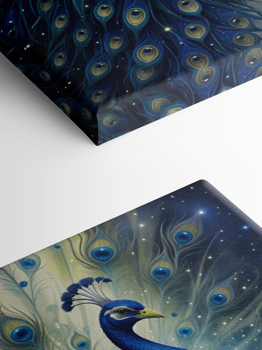 Majestueuze pauw in kosmische pracht