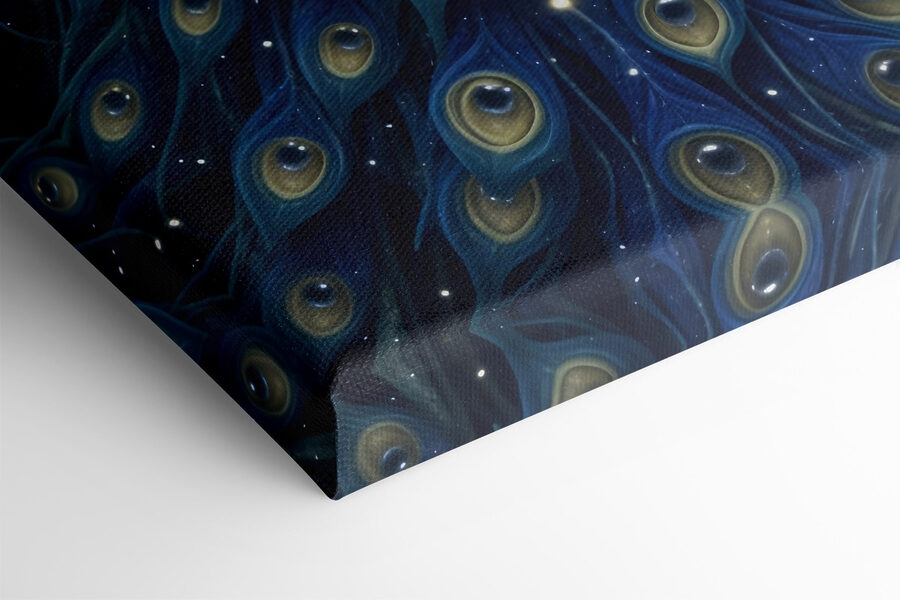 Majestueuze pauw in kosmische pracht