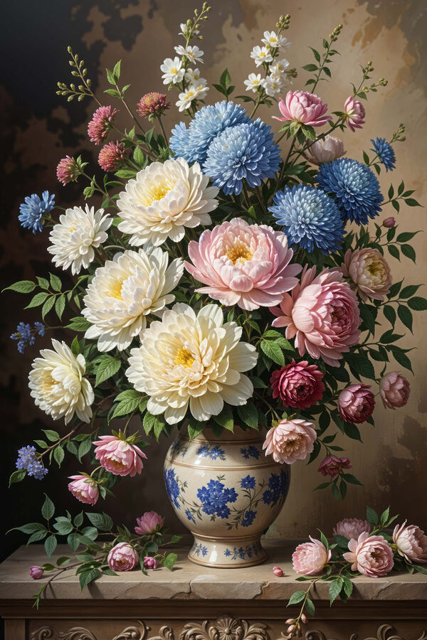 Vaas met bloemen Vaas met bloemen