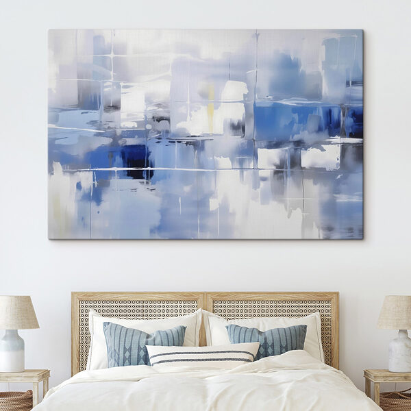 Blauwe en witte muur Blauwe en witte muur