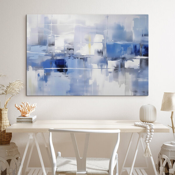 Blauwe en witte muur Blauwe en witte muur
