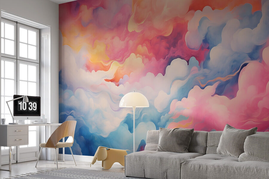 Fotobehang Kleurrijke wolken in de lucht