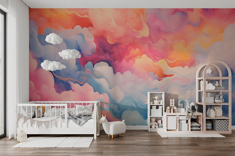 Fotobehang Kleurrijke wolken in de lucht - Afbeelding 3