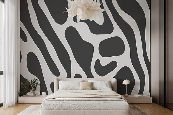 Vloeiend abstract ontwerp in grijstinten Vloeiend abstract ontwerp in grijstinten