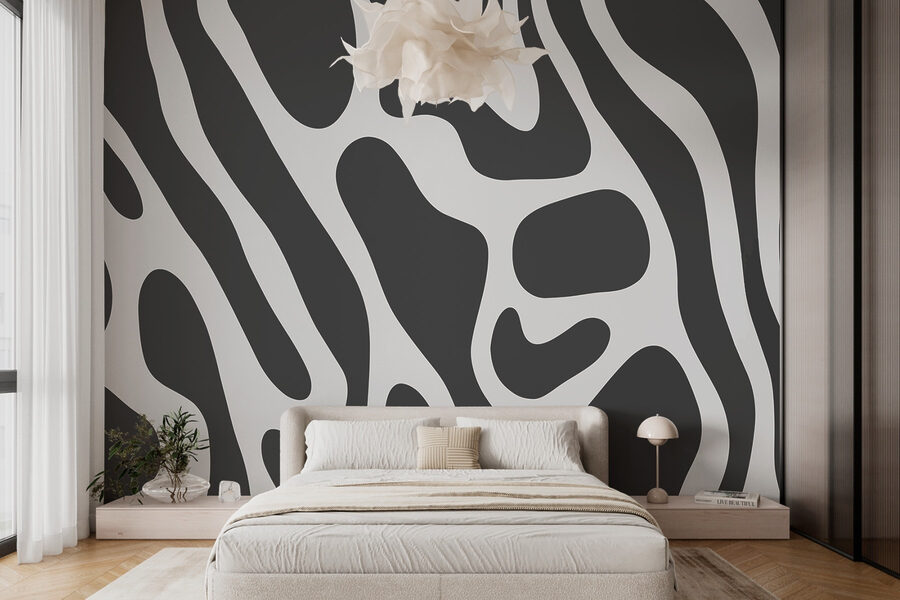 Vloeiend abstract ontwerp in grijstinten Vloeiend abstract ontwerp in grijstinten