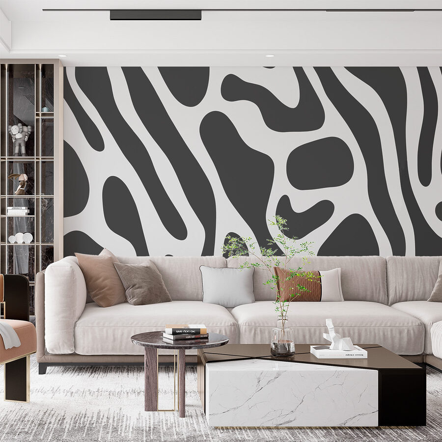 Vloeiend abstract ontwerp in grijstinten Vloeiend abstract ontwerp in grijstinten