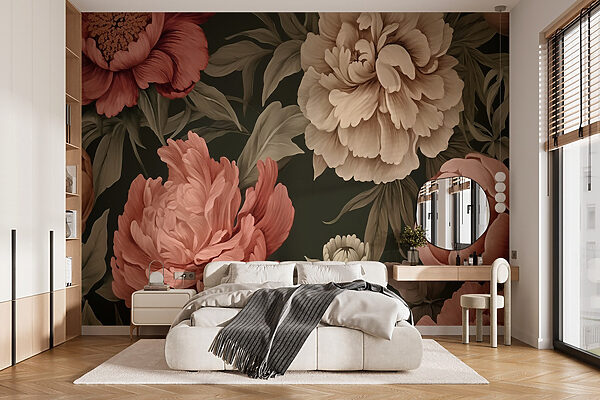 Behang met bloemen Behang met bloemen