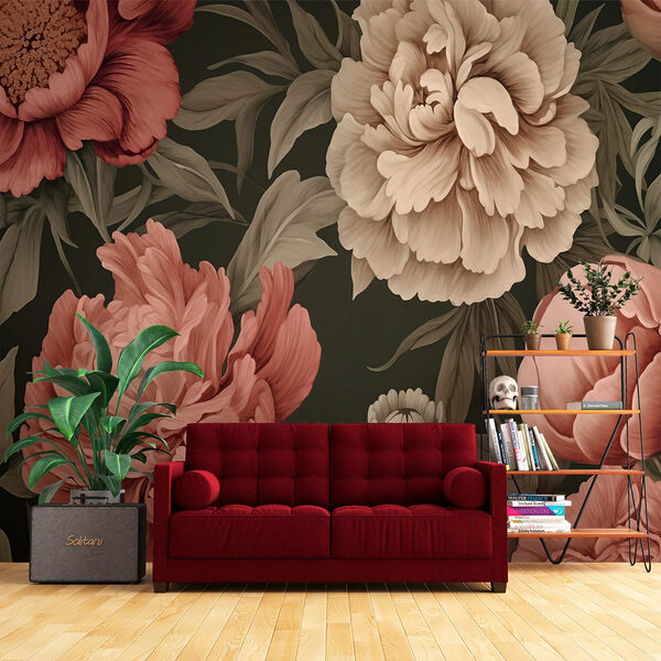 Behang met bloemen Behang met bloemen